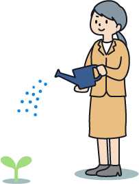 水やりのイラスト